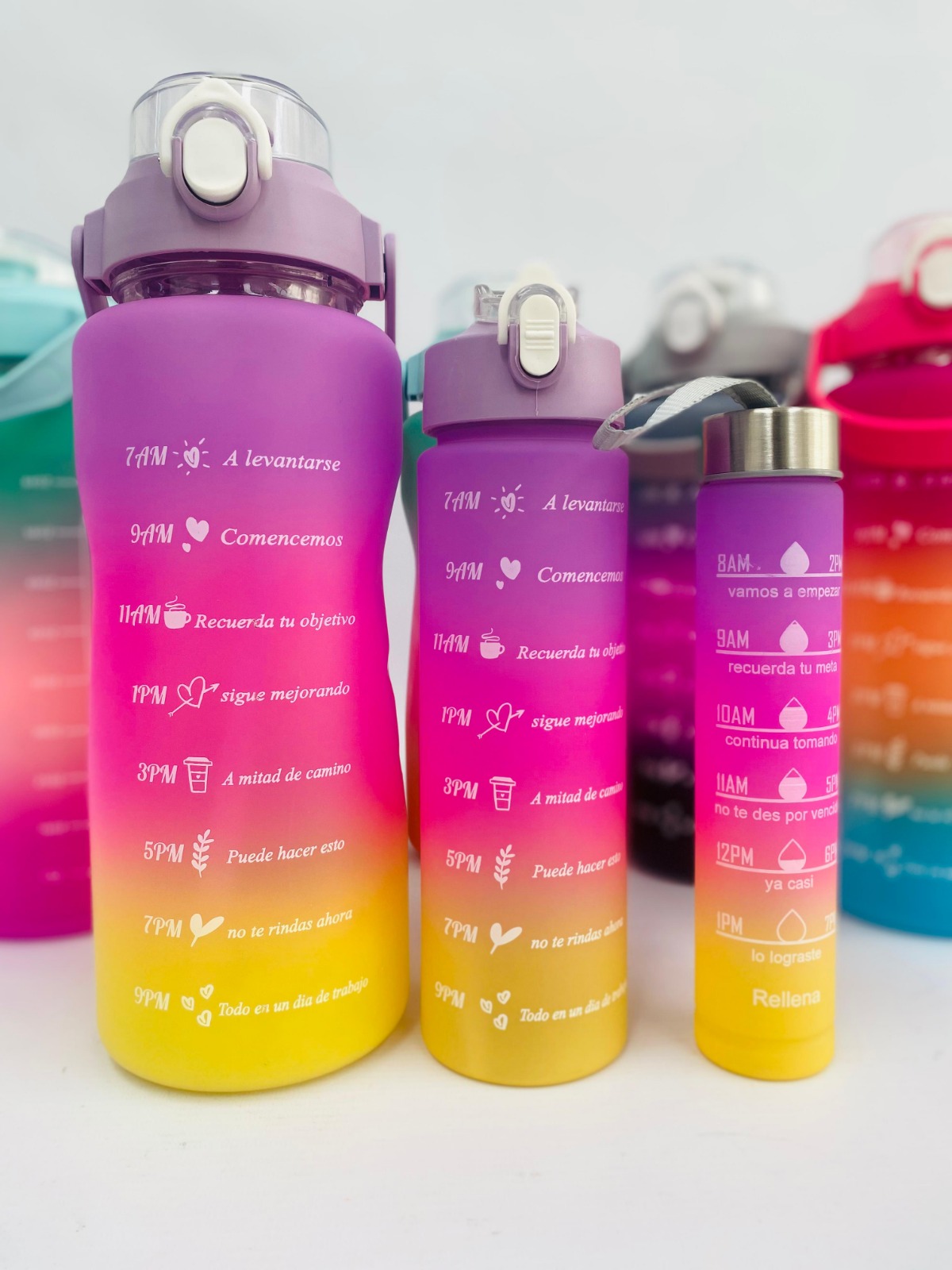 Botellas motivacionales x 3