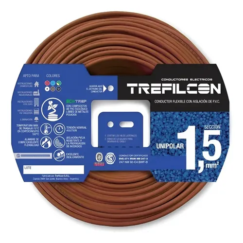 Unipolar 1,5mm trefilcon marron