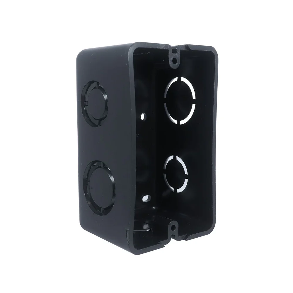 Caja rectangular pvc negro