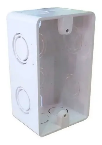 Caja rectangular pvc blanca
