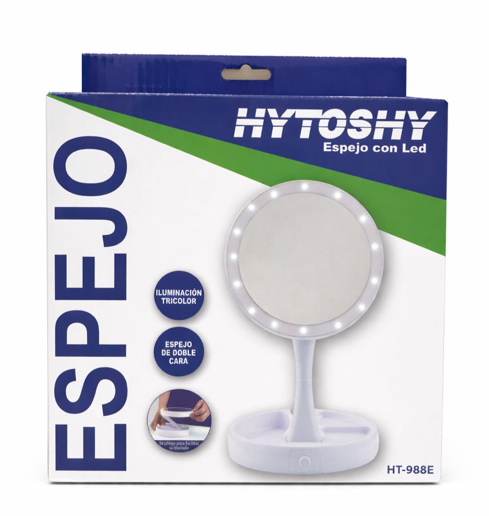 Doble espejo con led 1x y 10x