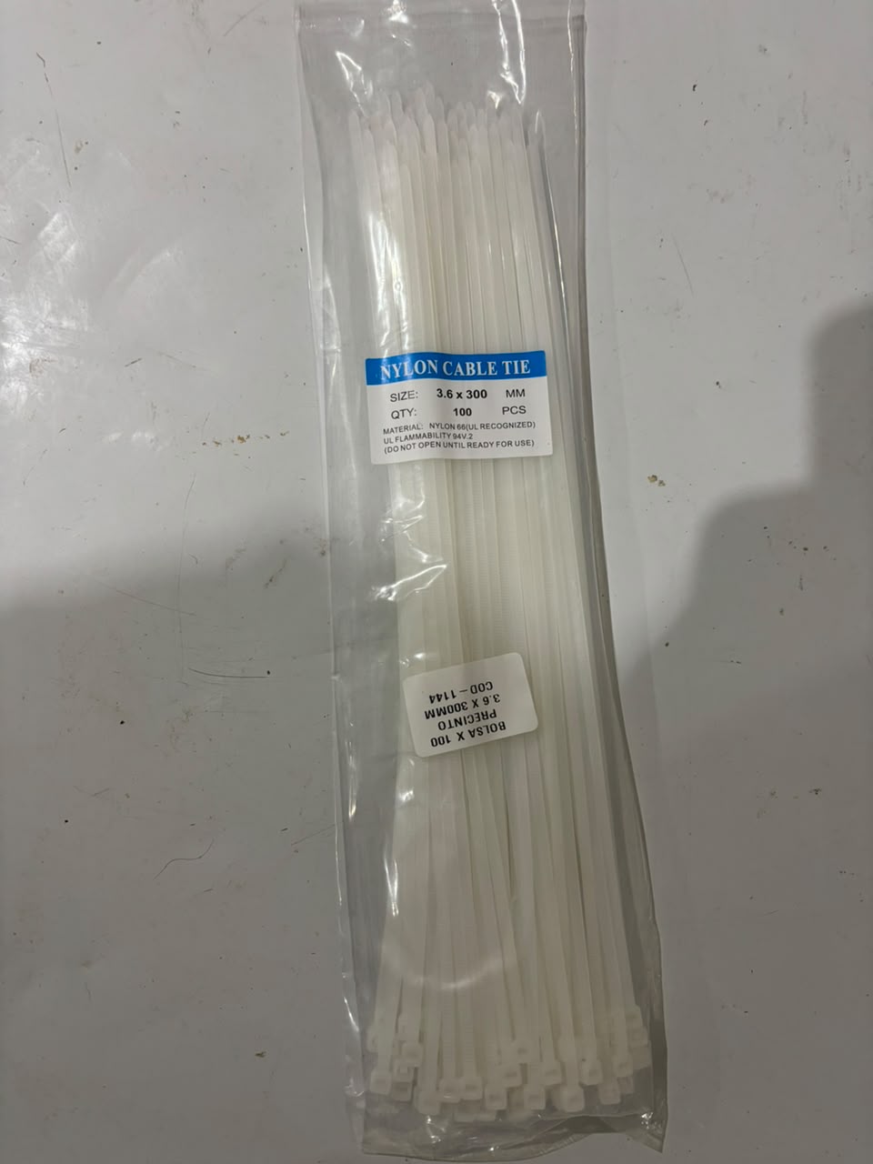 Bolsa Precintos 3,6mm 30cm