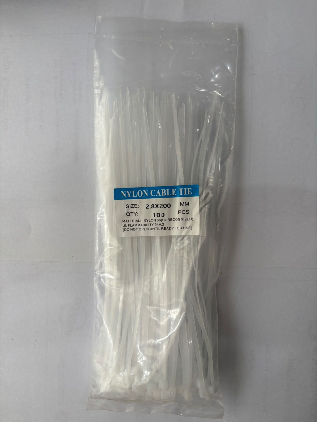Bolsa Precintos 2,8mm 20cm