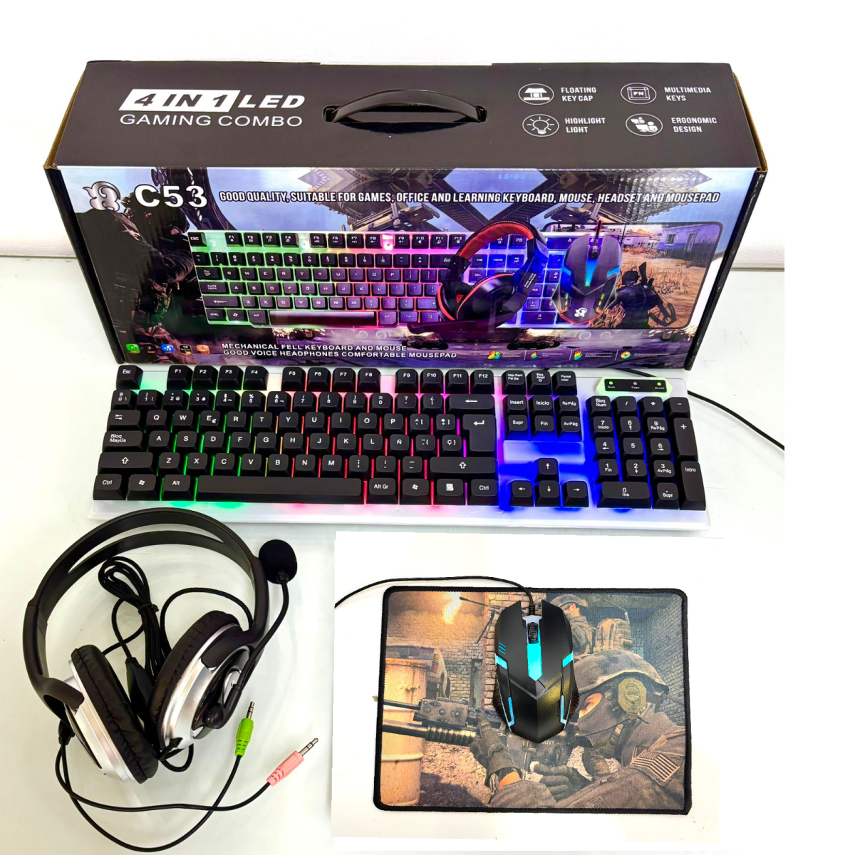 Combo Gamer 4 en 1